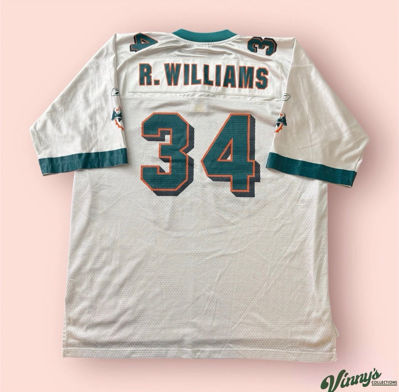 Reebok NFL Miami Dolphins Ricky Williams Football Jersey Mens XL