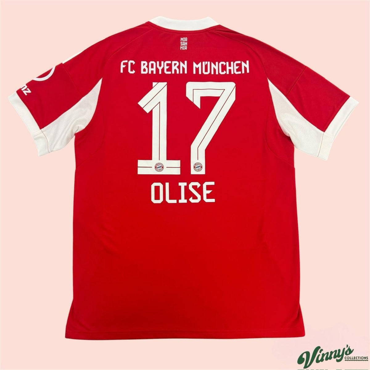 Adidas 2025/26 Bayern Munich Michael Olise Soccer Football Jersey Kit Mens Large