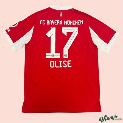 Adidas 2025/26 Bayern Munich Michael Olise Soccer Football Jersey Kit Mens Large