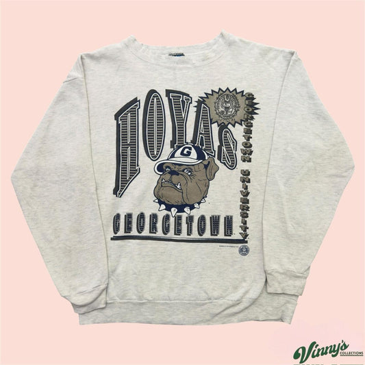 Vintage 90s Mascor Sportswear Georgetown Hoyas College Crewneck Sweater Mens XL