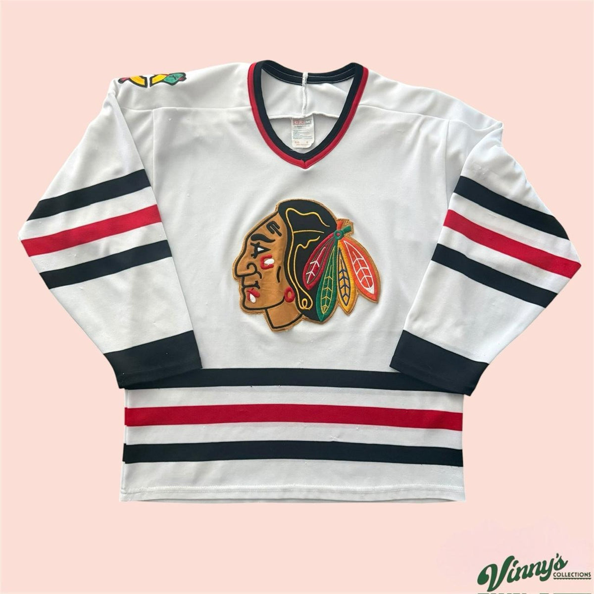 Vintage 90s CCM NHL Chicago Blackhawks Hockey Jersey Mens Medium