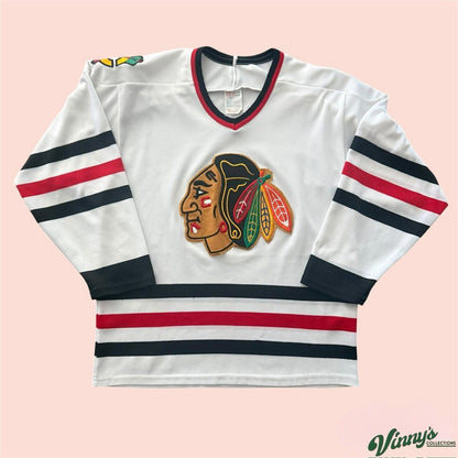 Vintage 90s CCM NHL Chicago Blackhawks Hockey Jersey Mens Medium