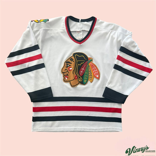 Vintage 90s CCM NHL Chicago Blackhawks Hockey Jersey Mens Medium