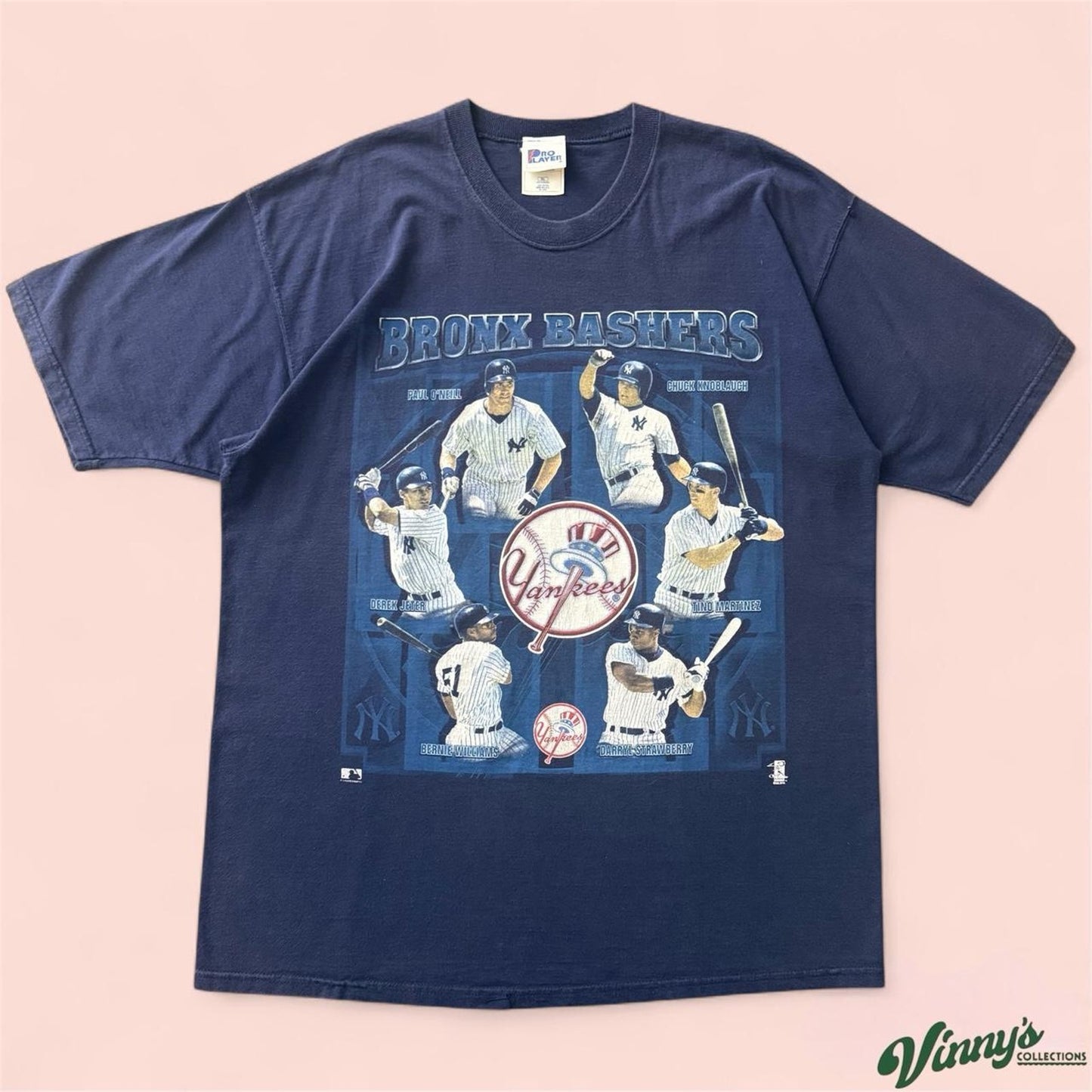 Vintage Pro Player MLB New York Yankees Bronx Bashers Baseball Shirt Mens XL