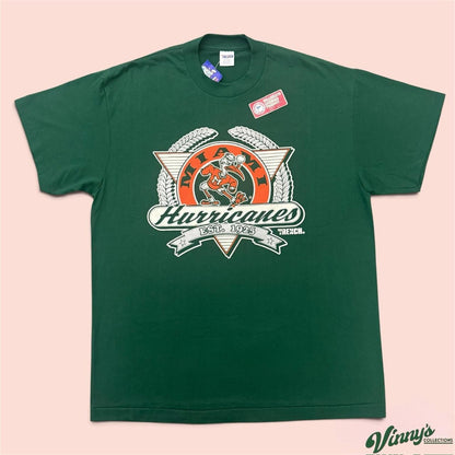 Vintage 90s Trench Miami Hurricanes College Shirt Mens XL