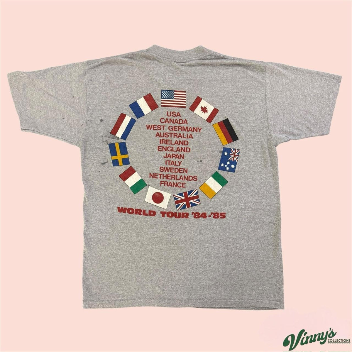 Vintage 80s Winterland Bruce Springsteen 1984 World Tour Shirt Mens XL