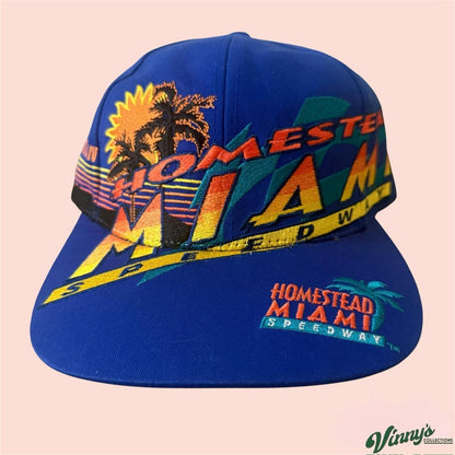 Vintage 90s Homestead Miami Speedway Racing Strapback Hat