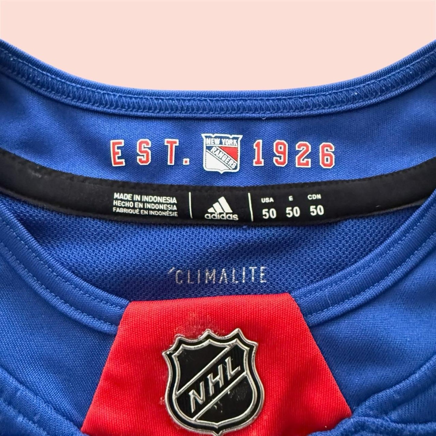 Adidas NHL New York Rangers Hockey Jersey Mens 50 Medium