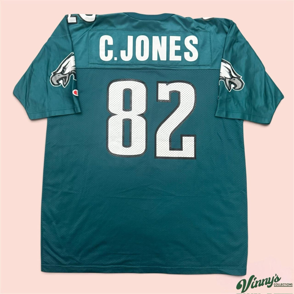 Vintage 90s Champion NFL Philadelphia Eagles Chris Jones Football Jersey Mens XL