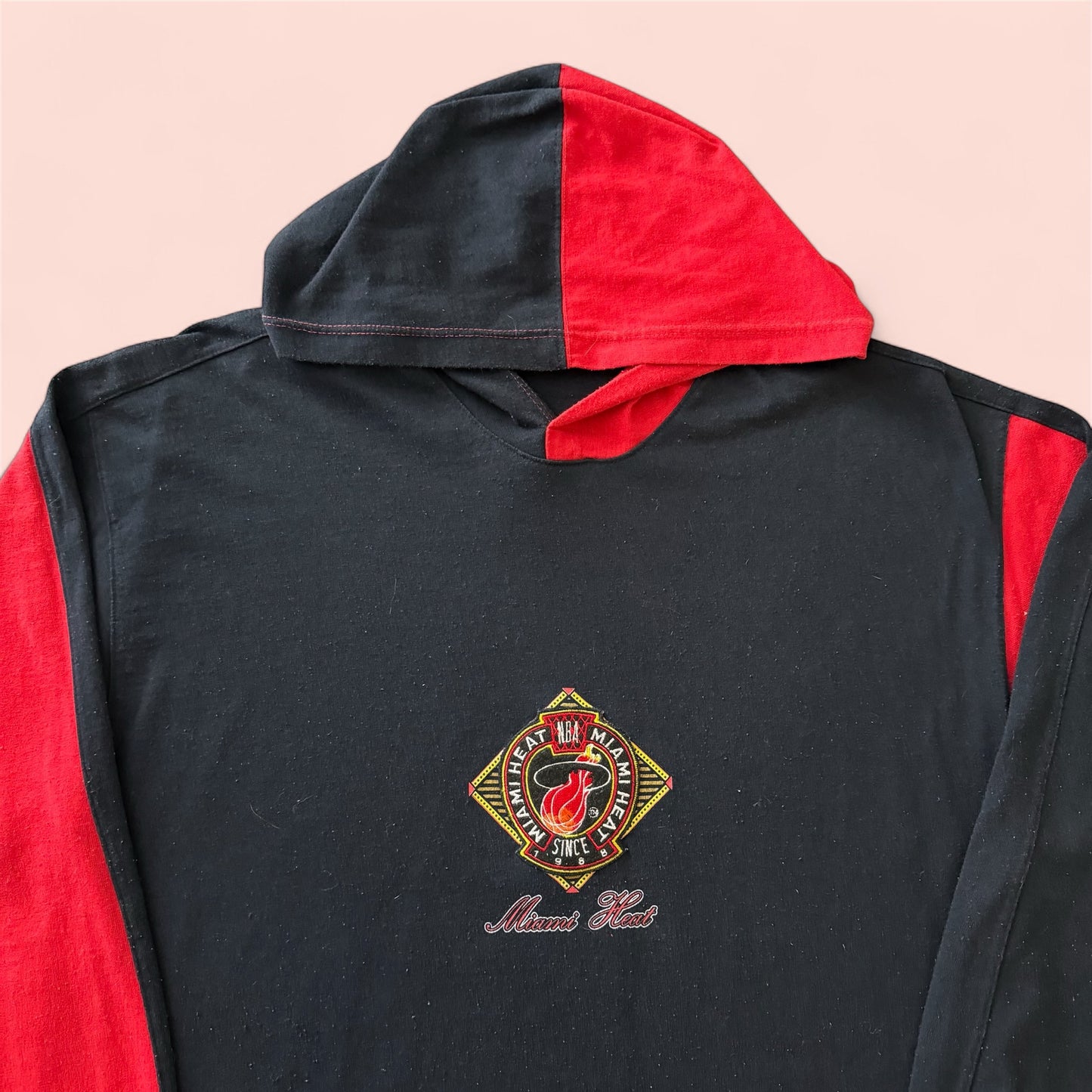 Vintage Nutmeg NBA Miami Heat Basketball Hoodie Shirt Mens Large