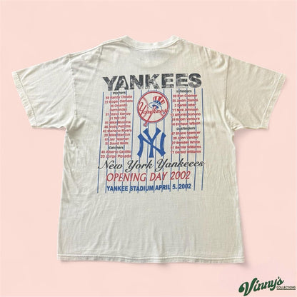 Vintage 2002 Delta MLB New York Yankees Opening Day Baseball Shirt Mens XL