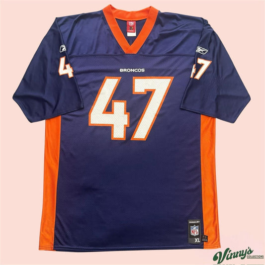 Vintage 90s Reebok Denver Broncos John Lynch Football Jersey Mens XL