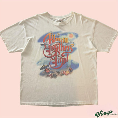 Vintage 00s 2002 Alman Brothers Band Peach Party Band Shirt Mens XL