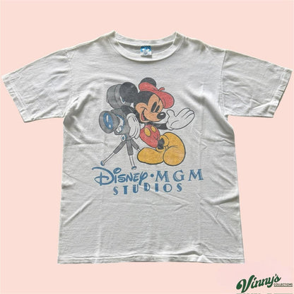 Vintage 80s Disney MGM Studios Mickey Mouse Shirt Mens Large