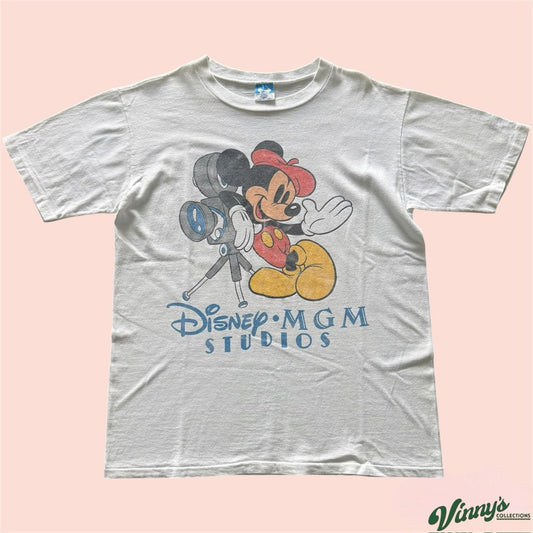 Vintage 80s Disney MGM Studios Mickey Mouse Shirt Mens Large