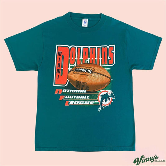Vintage 90s Logo 7 NFL Miami Dolphins Football Shirt Mens Large