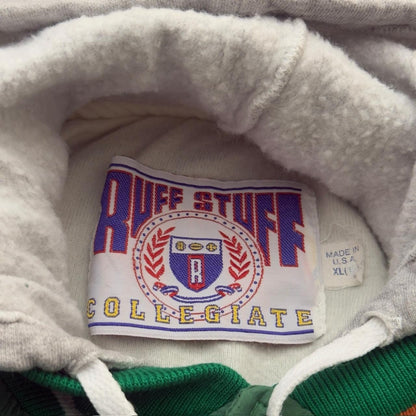 Vintage 90s Ruff Stuff Miami Hurricanes College Hoodie Jacket Mens XL
