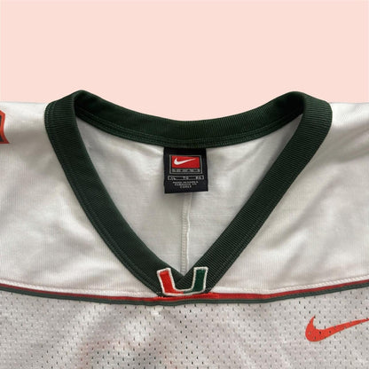 Vintage 2001 Nike Miami Hurricanes Najeh Davenport College Football Jersey Mens XL