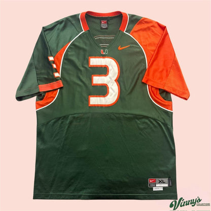 Vintage 00s Nike Miami Hurricanes Frank Gore Football Jersey Mens XL