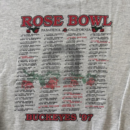Vintage Jerzees 1997 Ohio State Buckeyes Rose Bowl College Sweatshirt Mens XL
