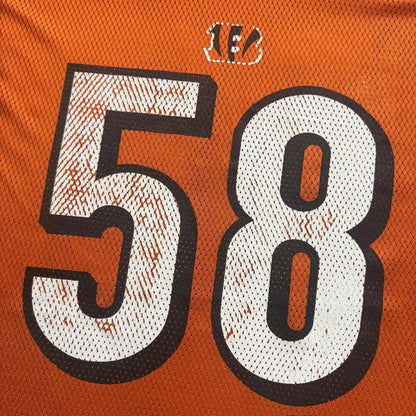 Vintage 00s NFL Reebok Cincinnati Bengals Rey Maualuga Football Jersey Mens XL