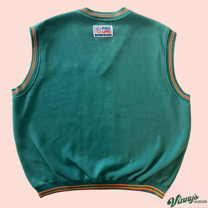 Vintage 90s Reebok NFL Pro Line Miami Dolphins Football Vest Mens Large