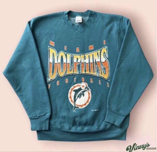 1994 Vintage Salem Sportswear NFL Miami Dolphins Football Sweatshirt Mens Medium