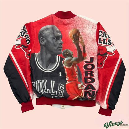 Vintage ChalkLine Chicago Bulls Michael Jordan Basketball Jacket Mens Medium