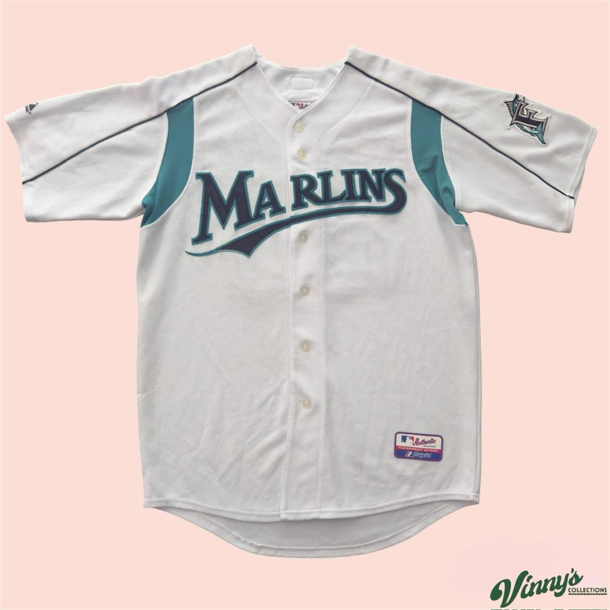 Majestic MLB Florida Marlins Miguel Cabrera Baseball Jersey Mens Large