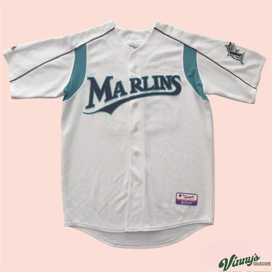 Majestic MLB Florida Marlins Miguel Cabrera Baseball Jersey Mens Large