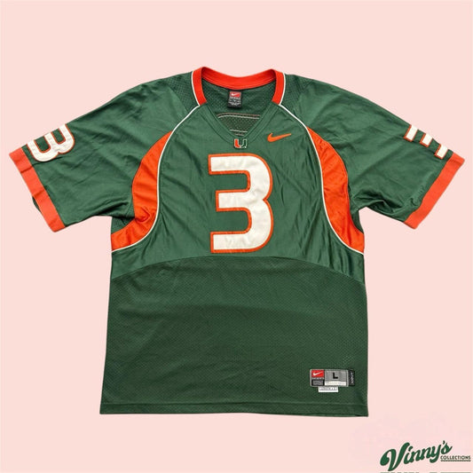 Vintage Nike Miami Hurricanes Frank Gore College Football Jersey Mens Large