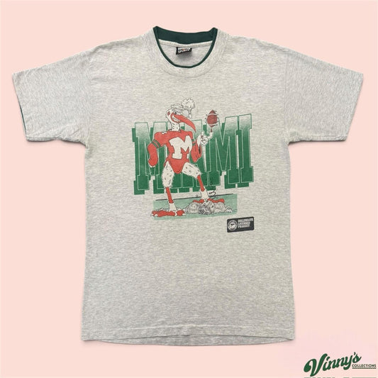 Vintage 90s Signal Sports Miami Hurricanes College Shirt Mens Large