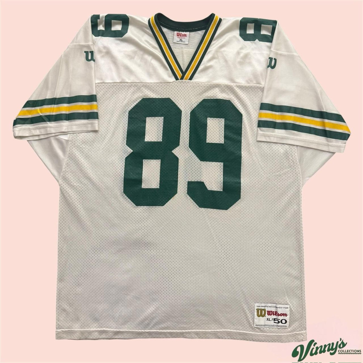 Vintage 90s Wilson NFL Green Bay Packers Mark Chmura Football Jersey Mens XL