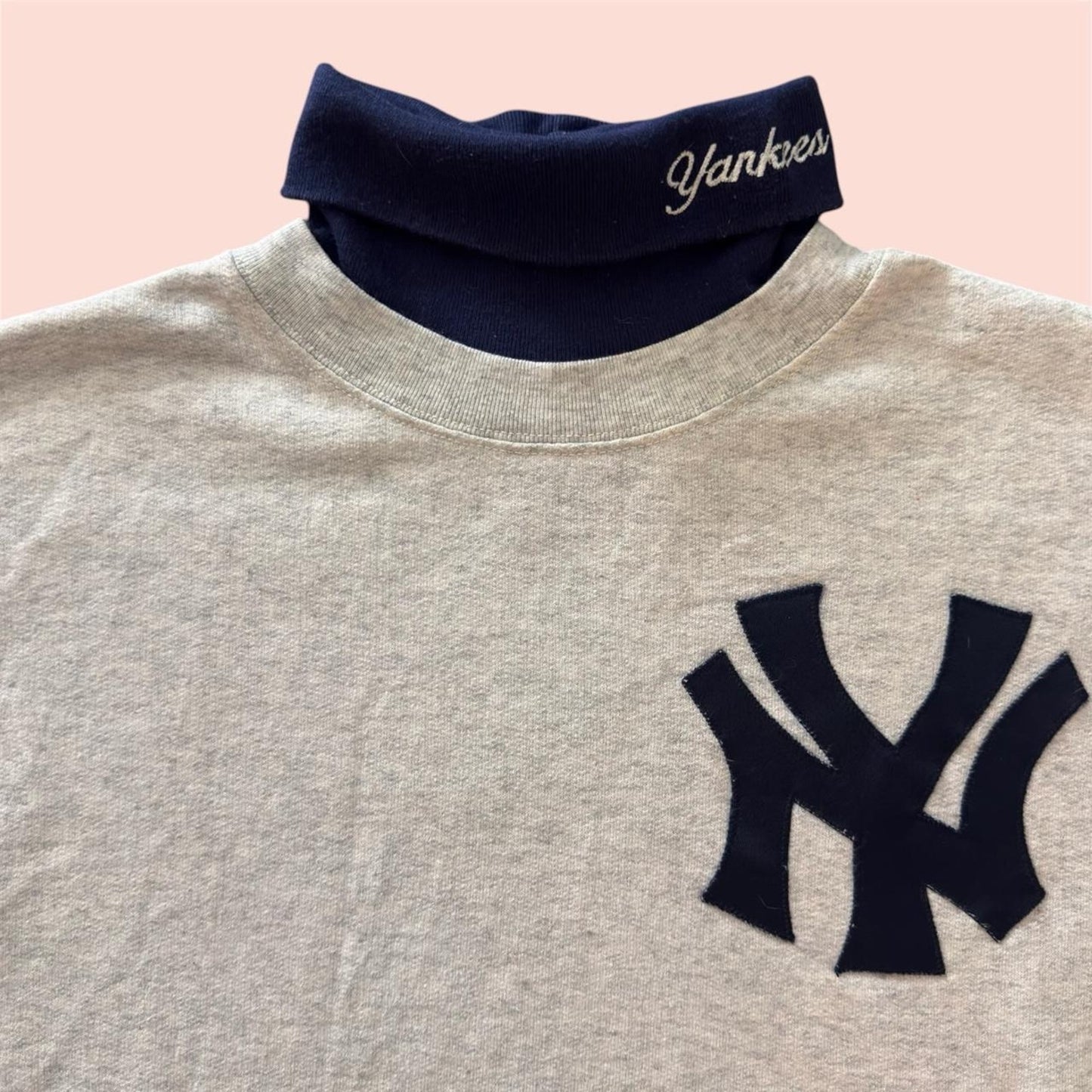 Vintage Majestic MLB New York Yankees Mockneck Baseball Sweatshirt Mens Medium