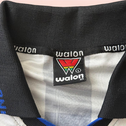 Vintage 90s Walon Newcastle United Home Soccer Jersey Kit Mens Large