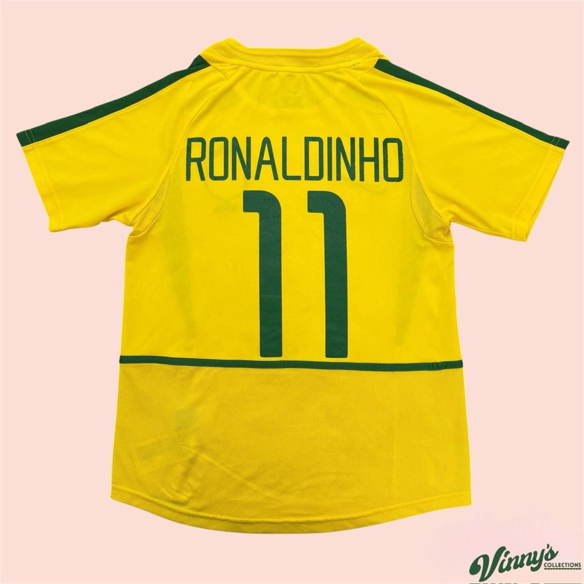 Vintage Y2K Nike Brazil National Team Ronaldinho Soccer Jersey Kit Mens SMall