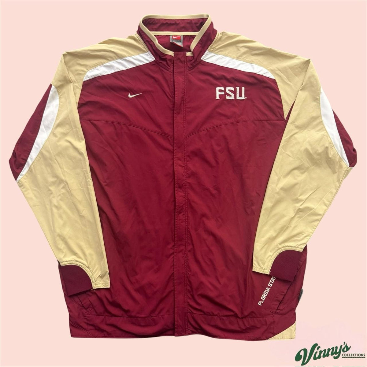 Vintage 00s Nike Florida State FSU Seminoles Track Jacket Windbreaker Mens XL
