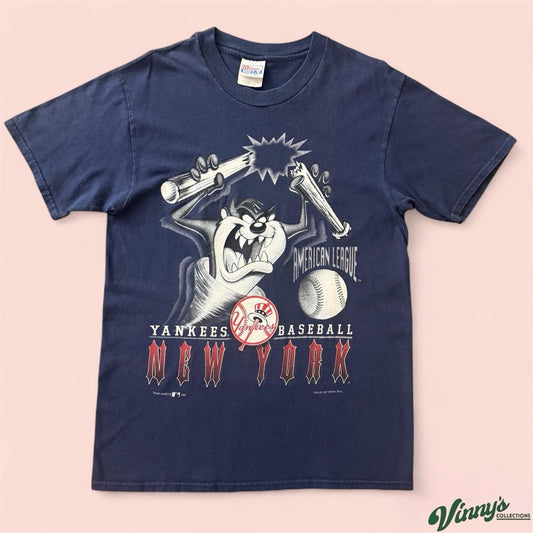 Vintage 1997 Hanes MLB New York Yankees Taz Baseball Shirt Mens Medium