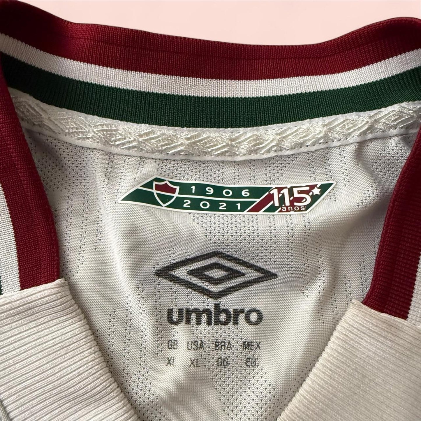 Umbro 2021/22 Fluminense 115 Year Anniversary Away Soccer Jersey Kit Mens XL