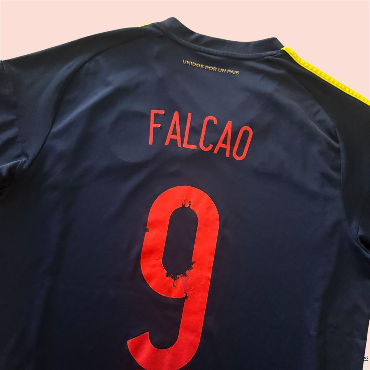 2014 Adidas Colombia Radamel Falcao World Cup Away Soccer Jersey Kit Mens Medium