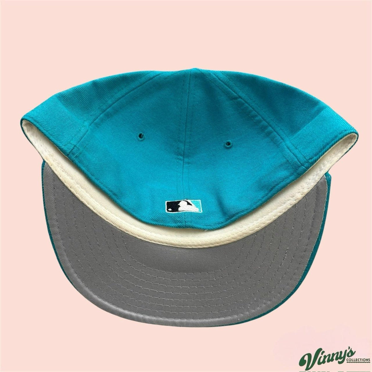 Vintage 90s New Era Florida Marlins Diamond Collection Wool Fitted Sz 7