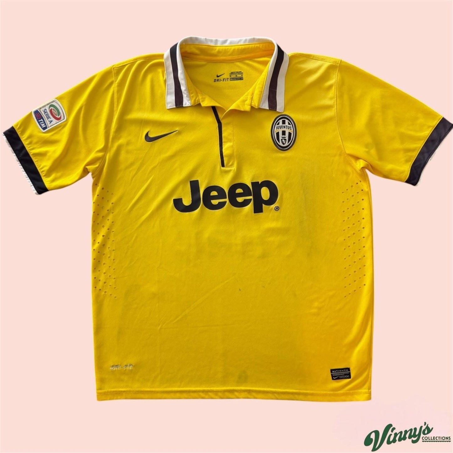 Vintage 2013/14 Nike Juventus Arturo Vidal Away Soccer Kit Jersey Mens XL