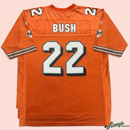 Vintage 00s Reebok NFL Miami Dolphins Reggie Bush Football Jersey Mens XL