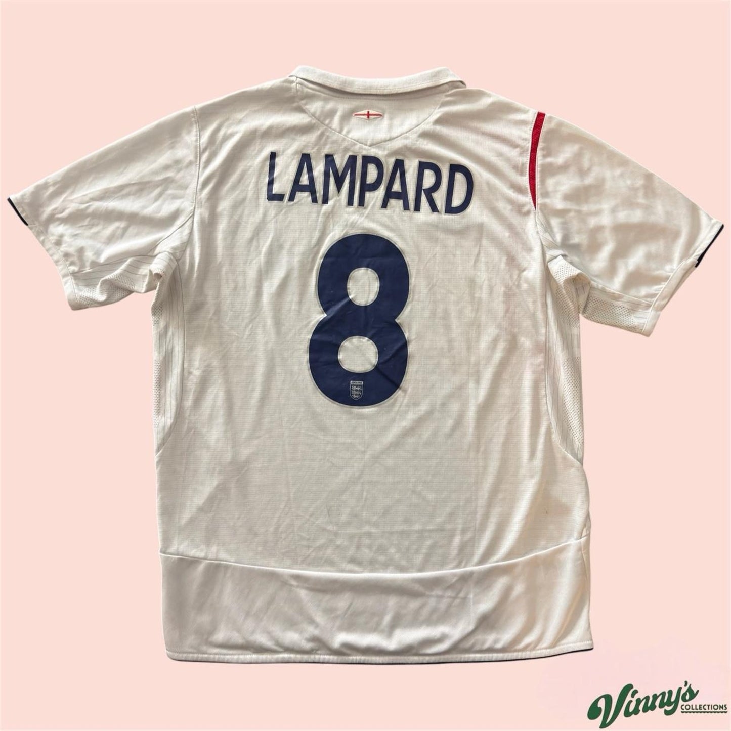 Vintage Umbro 2006 England Frank Lampard World Cup Home Soccer Jersey Mens Large