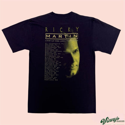 Vintage 90s Winterland Ricky Martin Living La Vida Loca Tour Shirt Mens Medium