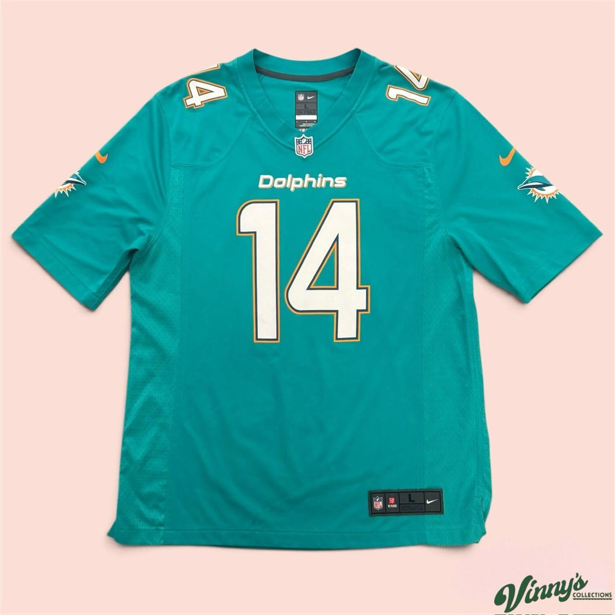 Nike NFL Miami Dolphins Jarvis Landry Football Jersey Mens Large