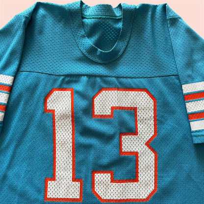 Vintage 80s Sand Knit NFL Miami Dolphins Dan Marino Football Jersey Mens Large