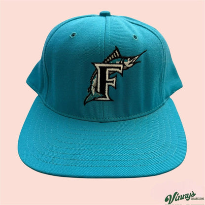 Vintage 90s USA Universal Florida Marlins Wool Baseball Snapback