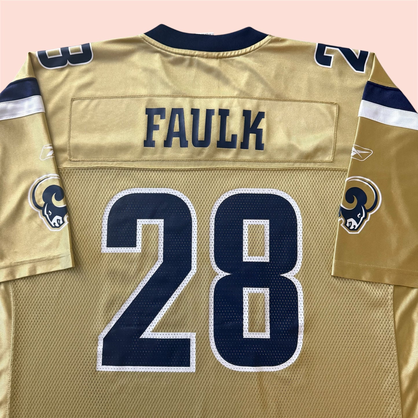 Reebok NFL St Louis Rams Marshall Faulk Football Jersey Mens XL