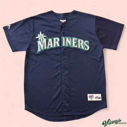 Majestic MLB Seattle Mariners Baseball Shirt Mens Large